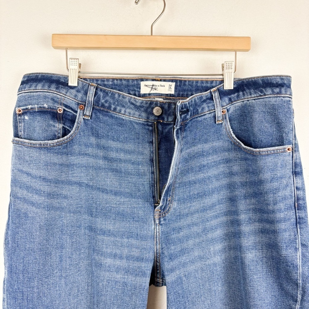 Abercrombie & Fitch The Mom High Rise Jeans Sz 34/18 - Picture 6 of 8